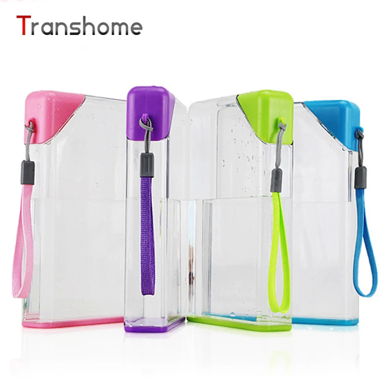 Creative Paper Memobottle Plastic Clear Bottle For Water Notebook Flat Space Cup For Sports Cycling Travel