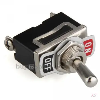 

2pcs Heavy Duty Toggle Flick Switch 12V ON/OFF SPST Car Dash Light Lamp