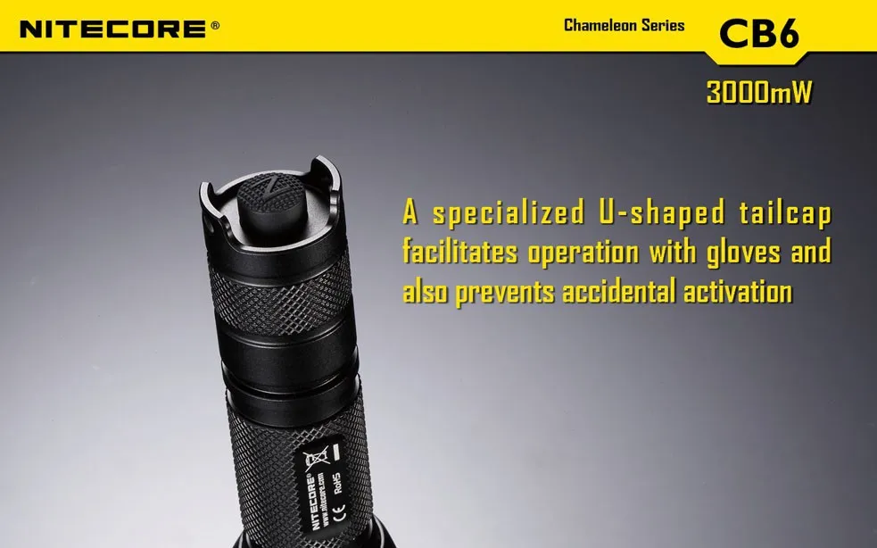 Nitecore cb6 два основных ccree XP-G2 (R5) и CREE XP-E синий светодиодный фонарик Водонепроницаемый + Nitecore nl188 3100 мАч батареи