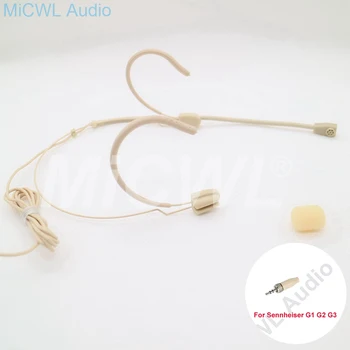 

New Omni-directional Headset Dual Hook Headworn Microphone For Sennheiser Wireless System Bodypack Transmitter