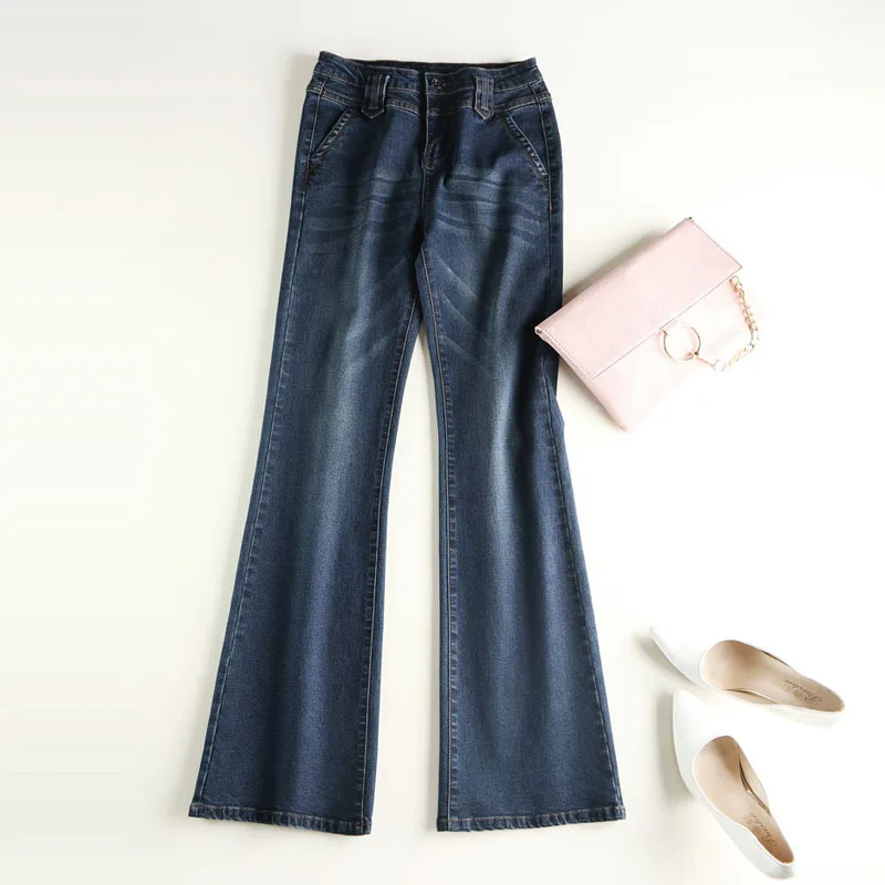 Джинсы женские расклешенные в стиле ретро|womens boot cut jeans|cut jeansboot jeans |