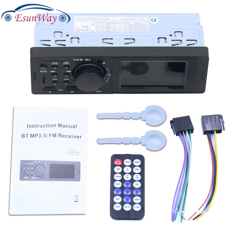 M2 автомобильный mp3-плеер авто FM радио Bluetooth стерео музыкальный плеер USB TF AUX головное устройство BT mp3 плееры