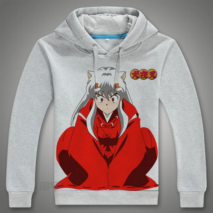 

Anime Inuyasha Kikyo Kagome Sesshoumaru Hoodies animation around autumn and winter plus velvet long-sleeved hoodies