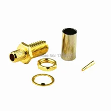 10 шт. SMA женский или RP-SMA гайка перегородка обжимной RG58 RG142 LMR195 RG400 RF разъем