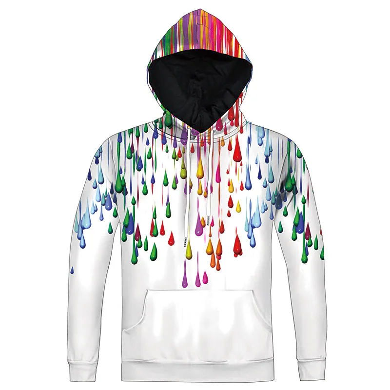 color jacket rainbow Printed Drips Hoodie Rainbow New Fashion Funny 3D color jacket rainbow Printed Drips Hoodie Rainbow New Fashion Funny 3D