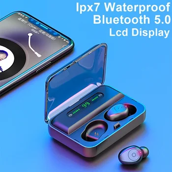 

Tongdaytech Bluetooth Earphone 5.0 TWS Mini Wireless Earphones LCD Display Waterproof Earbuds With Charging Box Fone De Ouvido