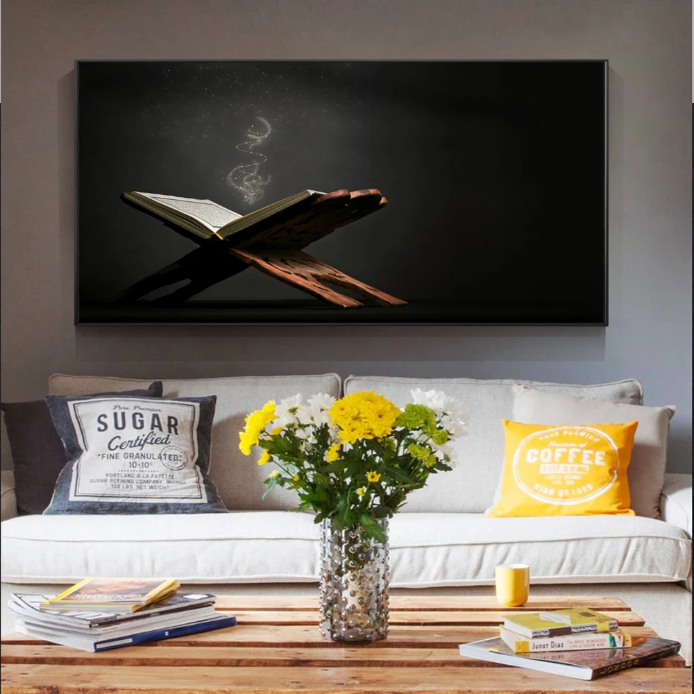 

Islam Qur'an Wall Posters And Prints Muslim Canvas Art Prints For Living Bed Room Decorative Canvas Pictures Cuadros Decoration