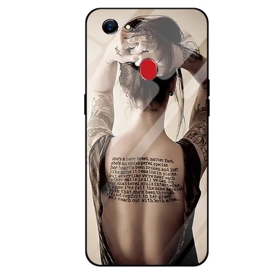 Для OPPO F7 чехол OPPOF7 wolf girl Силиконовый ТПУ Рамка+ закаленное стекло Жесткий чехол для OPPO F7 F 7 6,2" телефонные чехлы - Цвет: A7