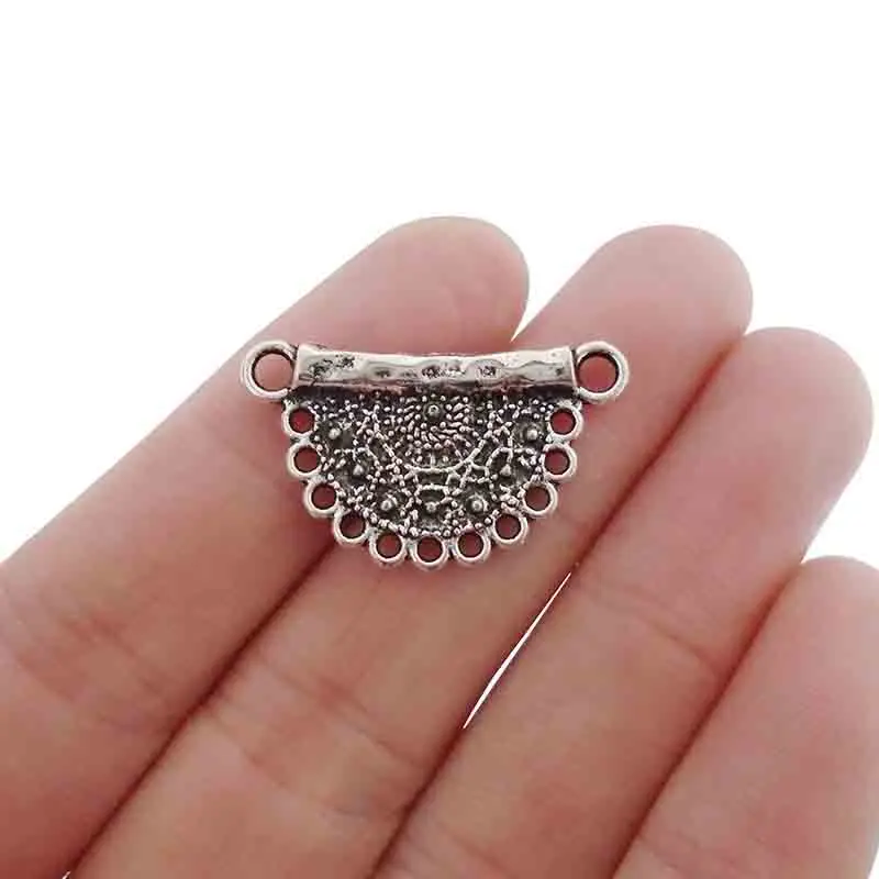 

20 x Tibetan Silver Tone Multi Strand Chandelier Connectors Charms for Earring Necklace Jewelry Making Findings 28x15mm