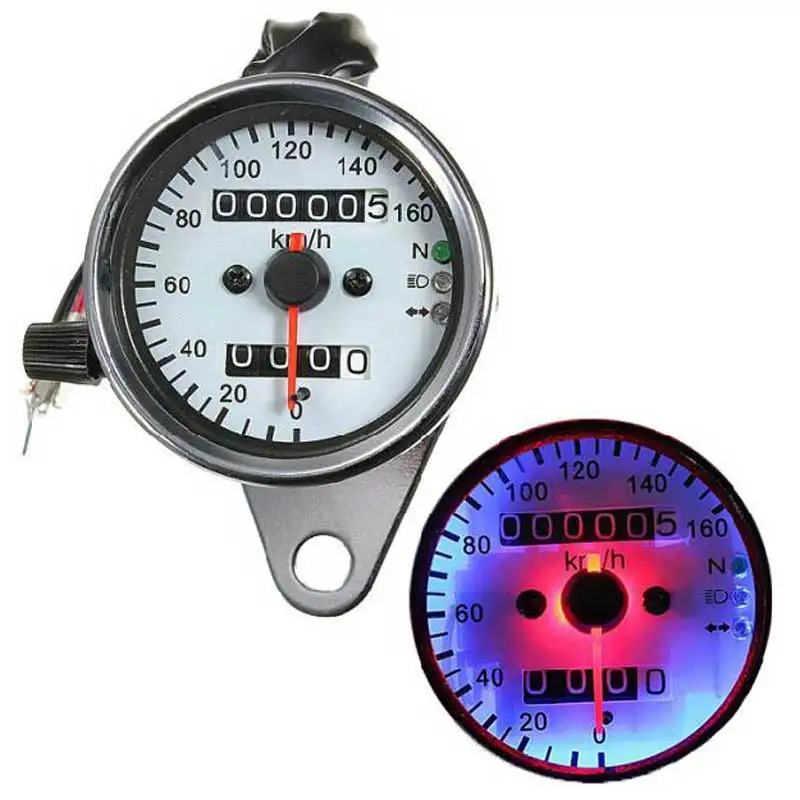 IZTOSS Motorcycle Speedometer Odometer Gauge ATV Bike Scooter Backlit Dual Speed Meter with LED Indicator DC 12V 0~160km/h | Автомобили и