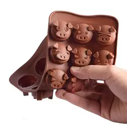 2 Силиконовые формы для шоколада 15 Piggy Face полости формы для конфет шоколадные конфеты лоток товары для кухни силиконовые формы