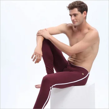 

New arrival 2017 Men Autumn Elastic Pure Cotton Long johns homewear Underpants Body building for mens