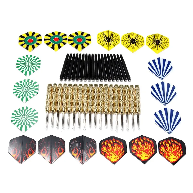 

Best Deal 18 pcs Steel Tip Darts 6 Kinds Nice Flights Game Play Darts for Electronic Dartboard Copperize Barrel Entertainment