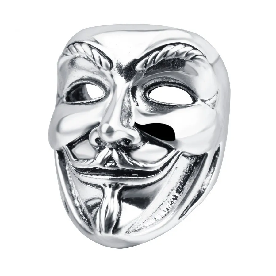 2017 new male v for vendetta mask ring antique silver chunky rings vintage punk jewelry wholesale men movie guy fawkes ring - Guys Wedding Rings 2017 new male v for vendetta mask ring antique silver chunky rings vintage punk jewelry wholesale men movie guy fawkes ring - Guys Wedding Rings