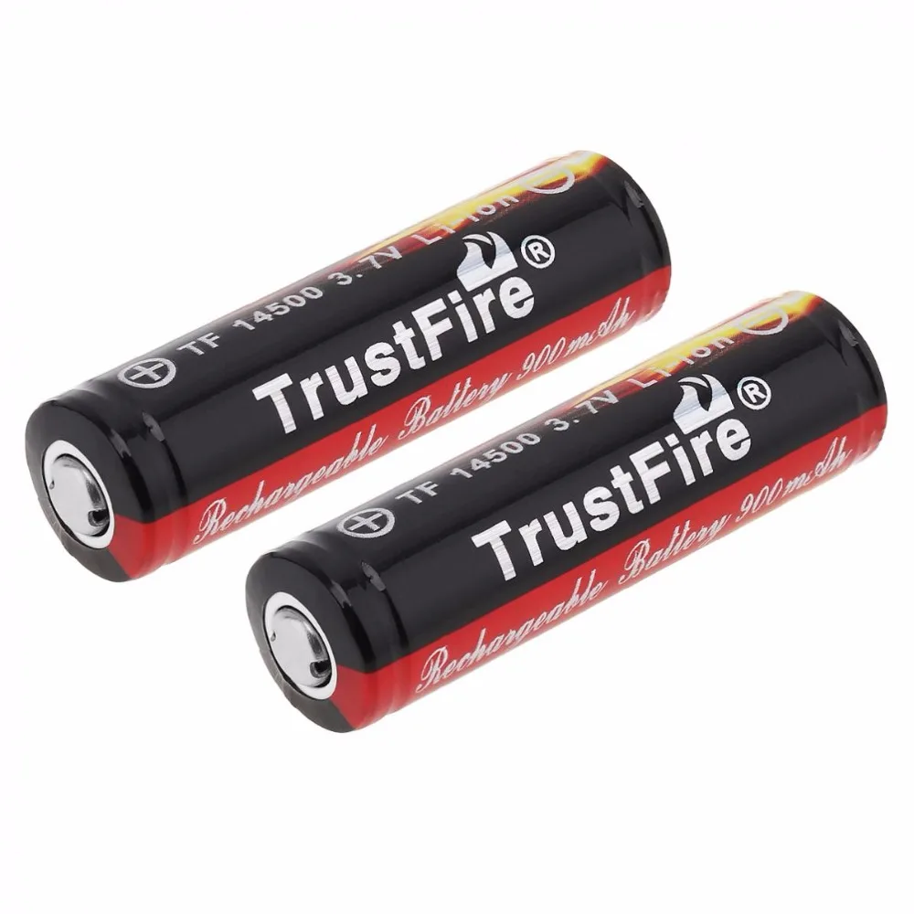 

2pcs 3.7V 900mAh 14500 Li-ion Rechargeable Battery with Protected PCB for LED Flashlights / Headlamps