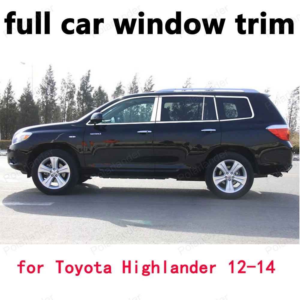 Car Exterior Accessories full Window Trim for Toyota Highlander 2012