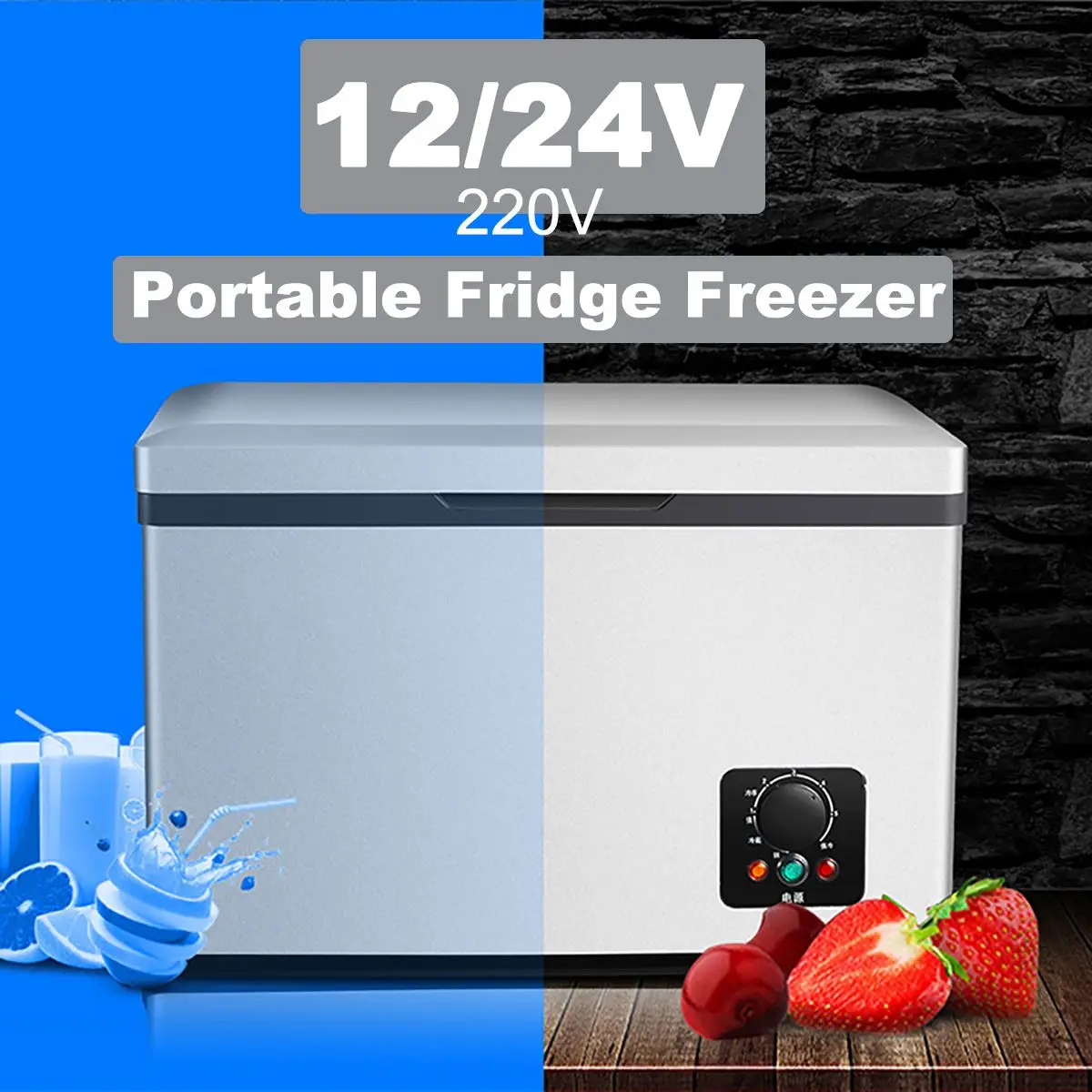 

Car Refrigerator 18L AC/DC Portable Warmer and Freezer Touch Screen Control Easy for Moving Home Picnic Camping Party