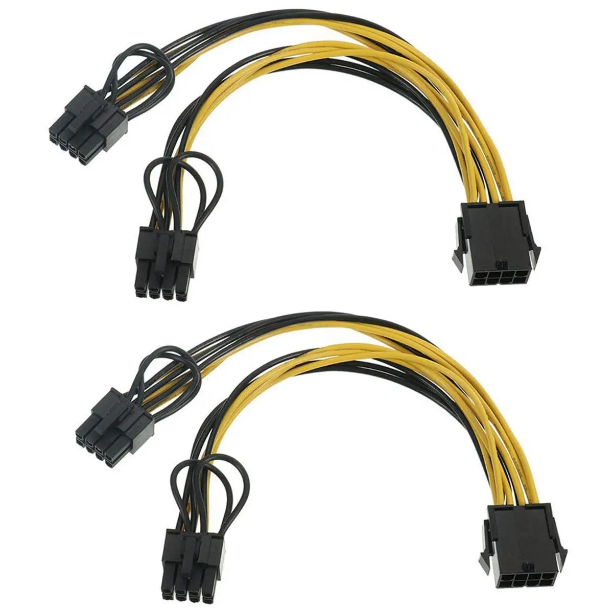 8pin cpu to Images видеокарта двойной PCI-E 8Pin (6Pin + 2Pin) кабель питания сплиттер PCI Express Card