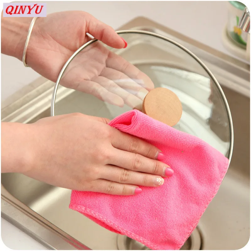 Anti grease Home Washing Dish Cloth Bamboo Fiber Washing Towel Magic