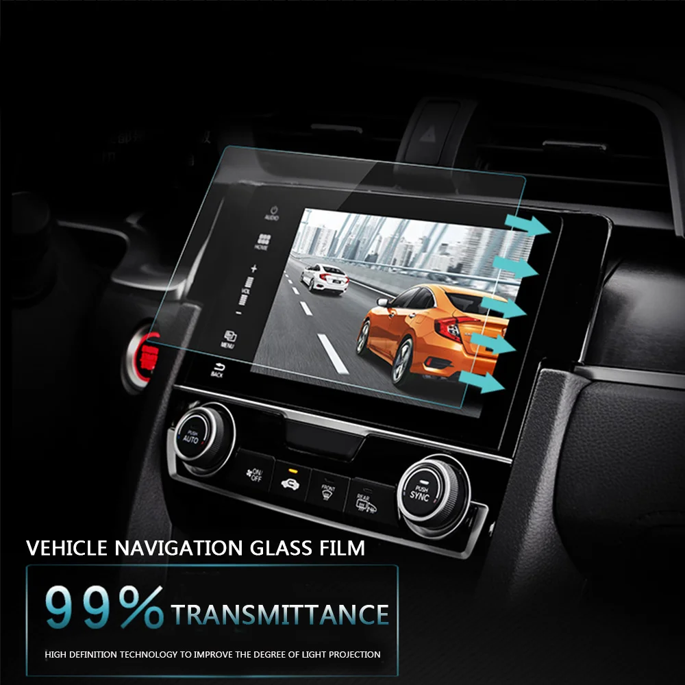 

8 Inch Tempered Glass Screen Protector Film for Indash 2 DIN Car DVD GPS Radio Stereo Multimedia Navigation System