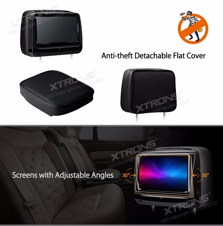 Best One Pair 9" Touch Screen Headrest Car DVD Car Headrest DVD Headrest Car Monitor DVD with HDMI Port & Adjustable Viewing Angles 2
