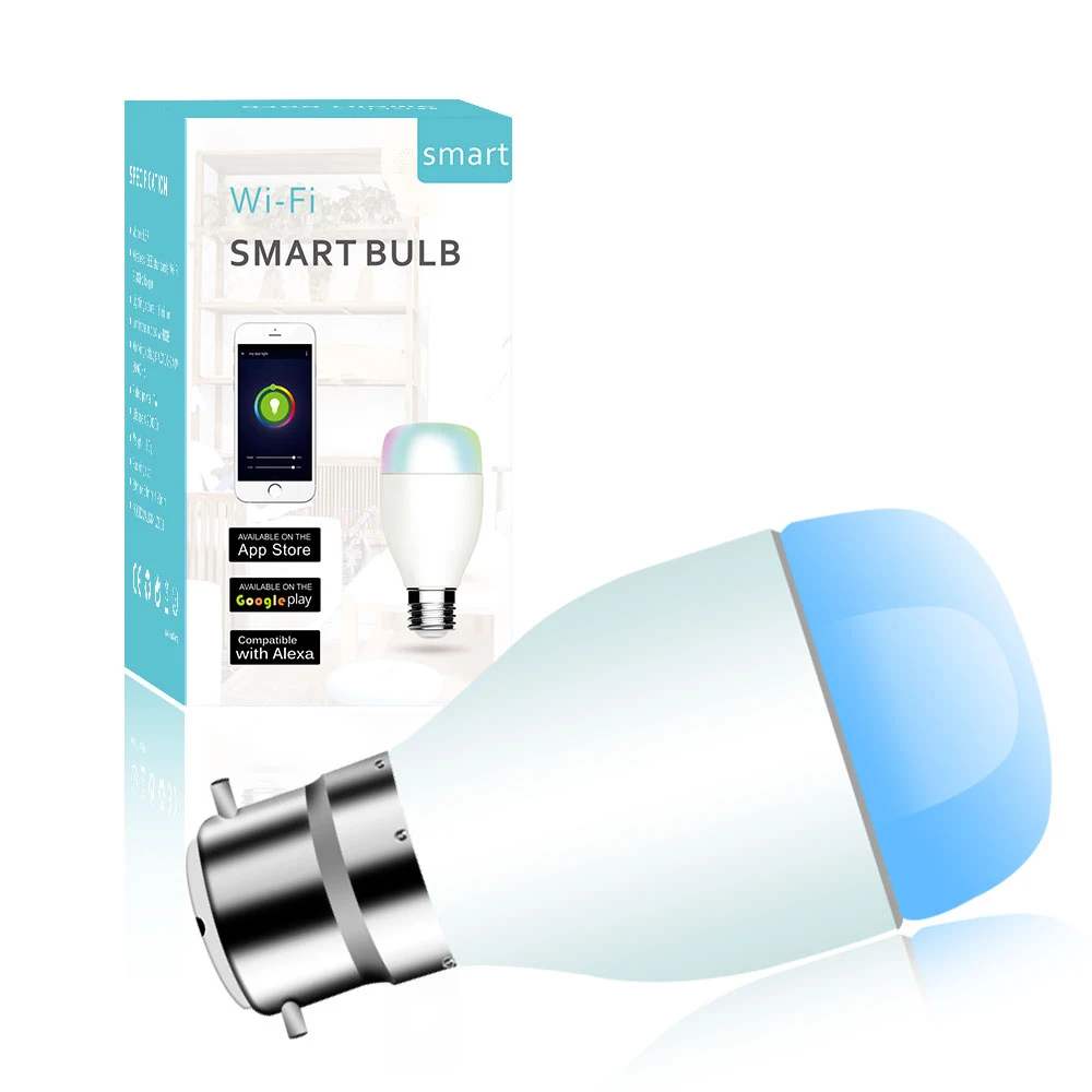 B22 Alexa Голосовая умная лампочка Led мобильный телефон WiFi Пульт дистанционного управления Энергосберегающая лампочка с затемнением умный дом