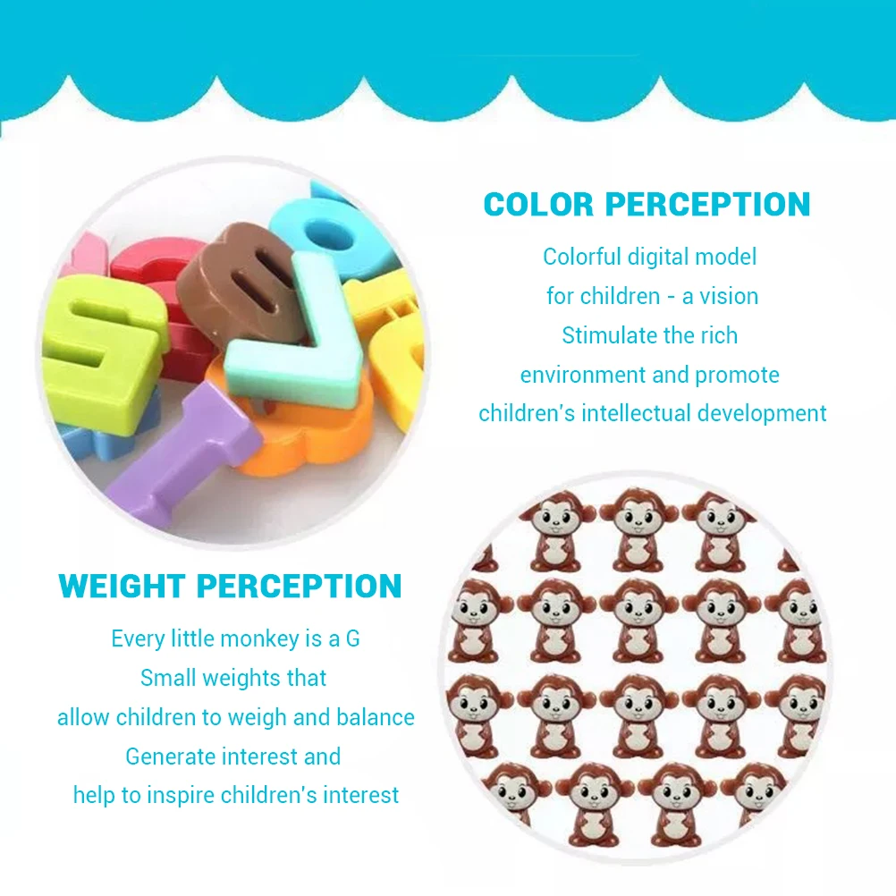 Обезьяна цифровые весы игрушка цифровое дополнение и вычитание Математика игрушечные весы для детей раннего обучения баланс образования