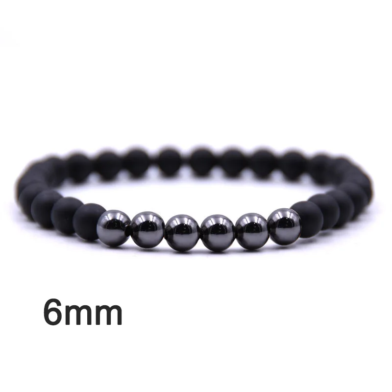 Браслет с короной, пара браслетов для женщин, ювелирное изделие Bileklik Pulseira Masculina Feminina, мужские браслеты с камнем - Окраска металла: bead bracelet