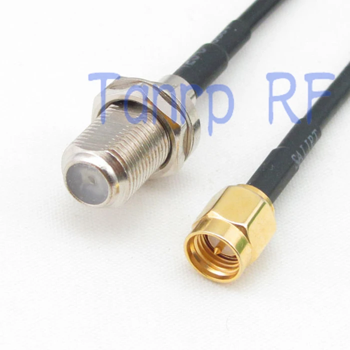 

6in F female jack to SMA male plug RF connector adapter 15CM Pigtail coaxial jumper cable RG174 extension cord