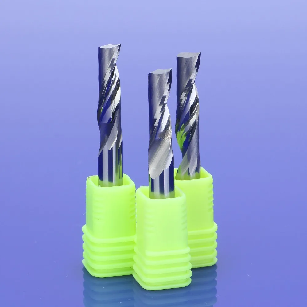 1Pcs 3.175//4//5//6mm Single Flute Milling Cutters for Aluminum CNC Tools