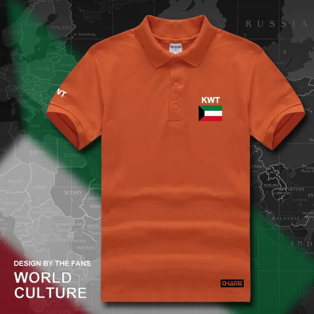 Kuwait Kuwaiti polo shirts men short sleeve white brands printed for