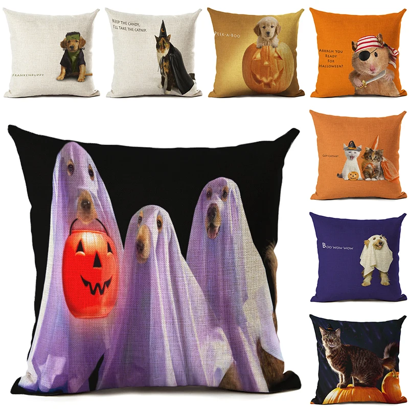 New Arrive Halloween Cartoon DOG Throw Pillow Cushion Cover Home Decor