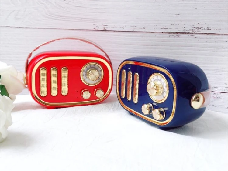 Retro pop portable bluetooth speaker radio lasts