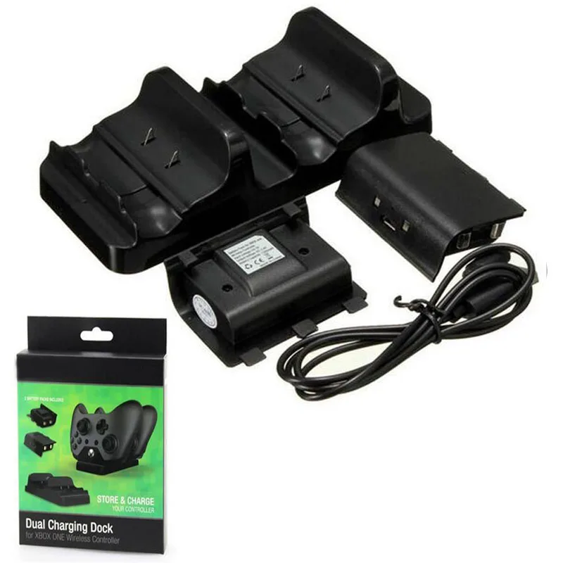 Dual Charging Dock Charger+2 x Rechargeable Battery Pack+USB Charge