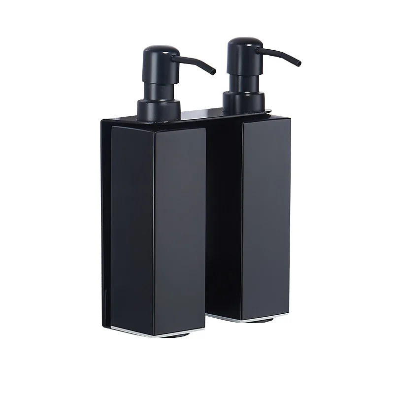 Kitchen And Bathroom Liquid Soap Dispenser Matte Black Stainless Steel Manual Lotion Shampoo Dispenser Box Accessories - Цвет: Black