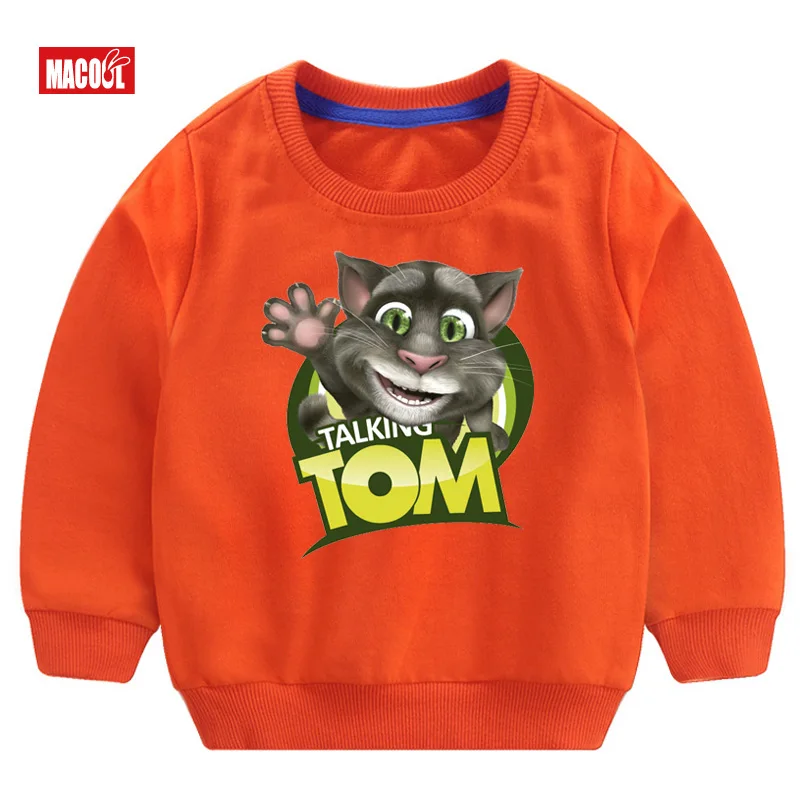 

Girls Casual Autumn Cartoon Sweatshirt Long Sleeve 3T-8T Can Speak Cat Game Printed Hoodies Tracksuit Outerwear Sweatshirt 3-14y