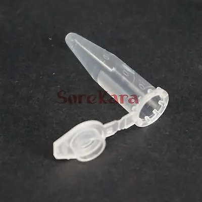 1000pcs Scale line 0.5ml Laboratory Plastic Centrifuge tube V-bottom Vial Snap Cap For Sample Specimen