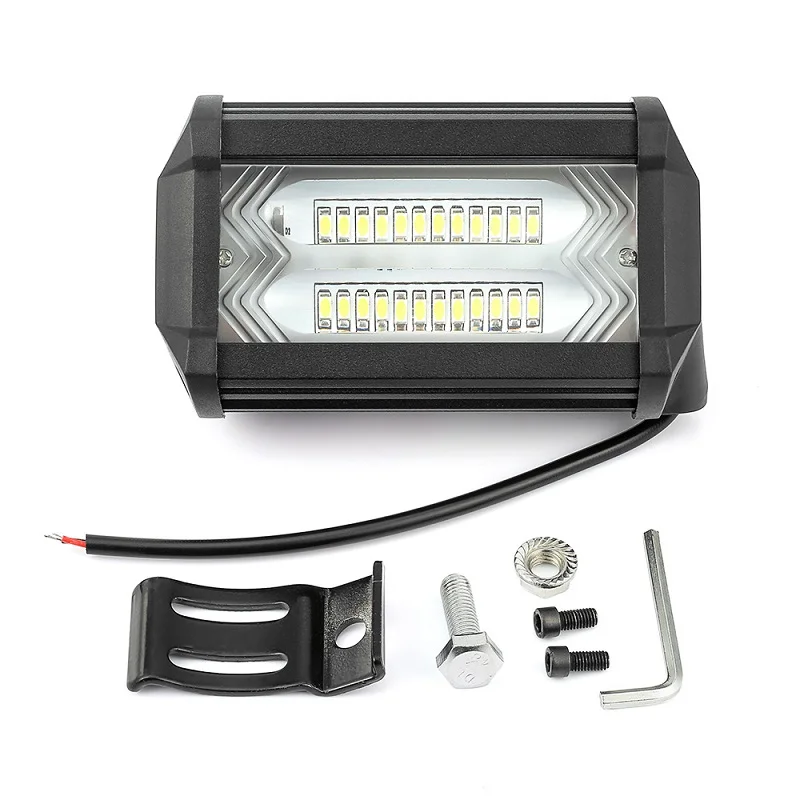

5 Inch 72W 24 LED 6D Led Work LampOffroad Working Light Bar for Trucks 4x4 4WD SUV ATV 6000K Projector Lens Flood Beam 12V 24V