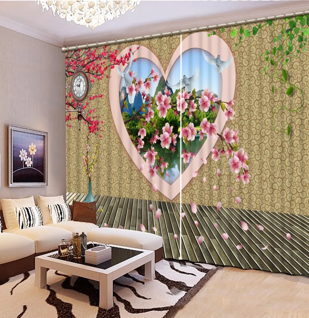Aliexpress.com : Buy New Custom 3D Beautiful Blackout Curtain Plum