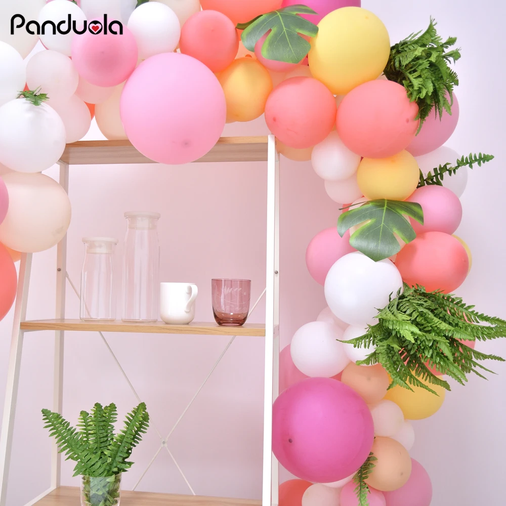 

Pink ballon weeding Arch Garland Pink Party Balloon Macaron Ballon Wedding Baby Shower Princess Balls girls birthday decoration