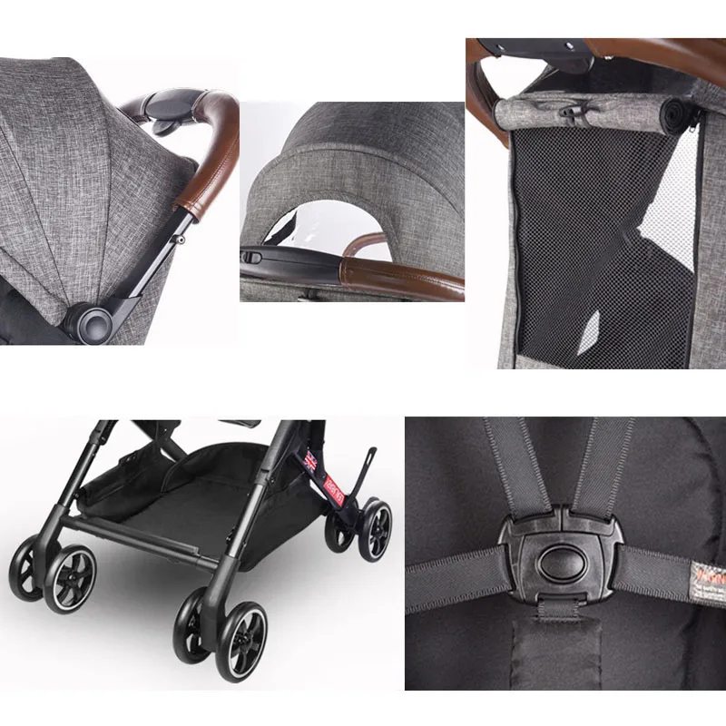 Babyyoya/Легкая Портативная Складная мини-Коляска 2 в 1, карман для прогулочной коляски 4,8 кг