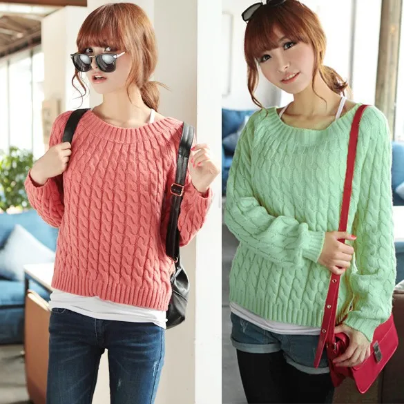Winter pullover mujeres suéter, casual tejido de punto de