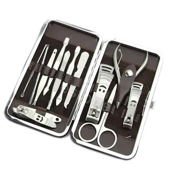 

Professional 12in1 Pedicure/Manicure Set Nail Clippers Cuticle Grooming Kit Case