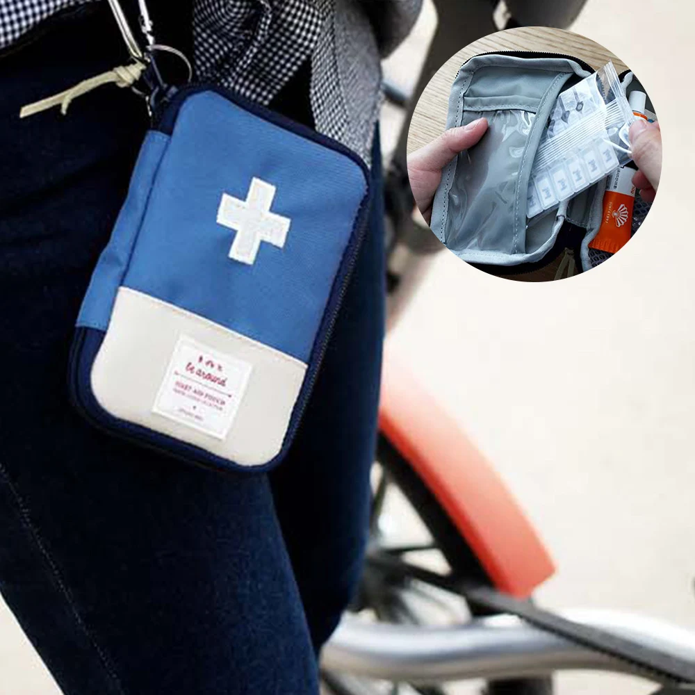 Мини-аптечка, пустая сумка для дома, сумка для выживания в аварийной ситуации, переносная сумка для безопасности лекарств, маленький