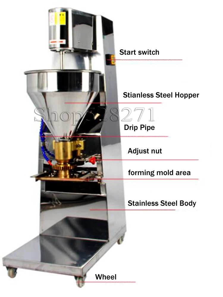 Универсальный нержавеющая сталь автоматический Фрикаделька формовочная машина коммерческих рыбы говядины фрикадельница