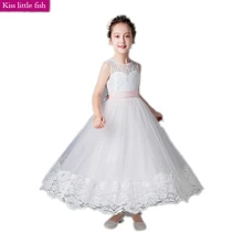 ; Недорогие Высококачественные кружевные платья с цветочным узором для девочек; Vestido infantil festa; Вечерние и Свадебные Платья с цветочным узором для девочек