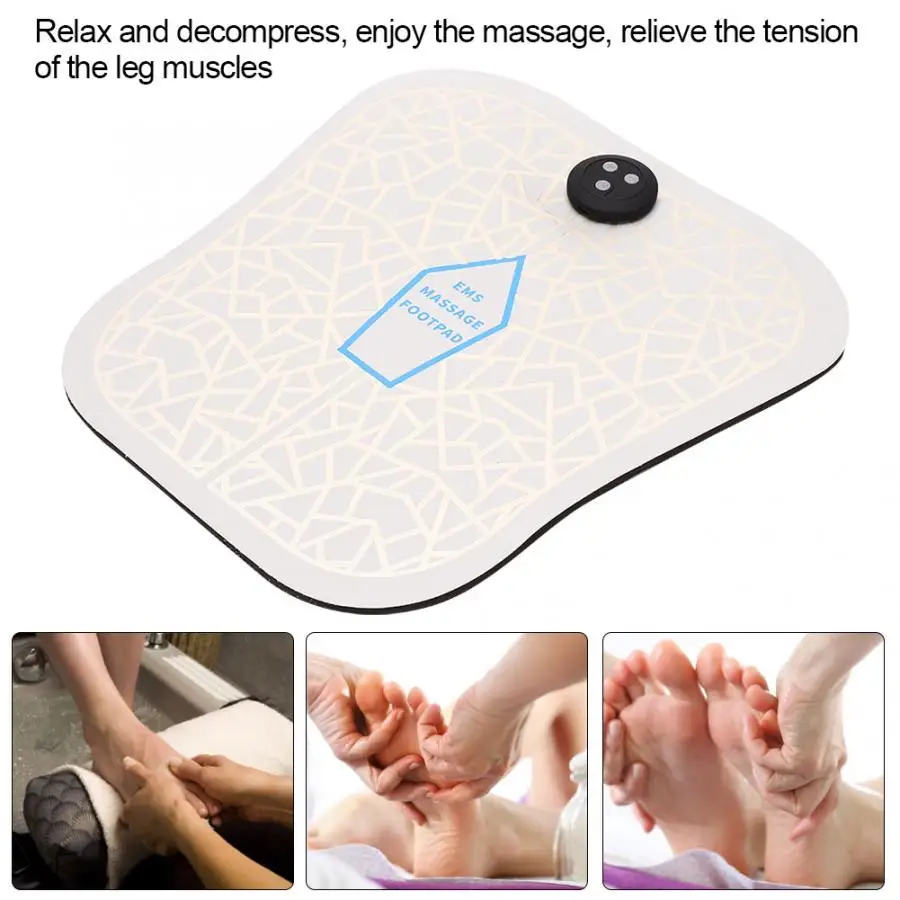 Регулируемый EMS Массажный коврик для ног стимулятор мышц подушка ...