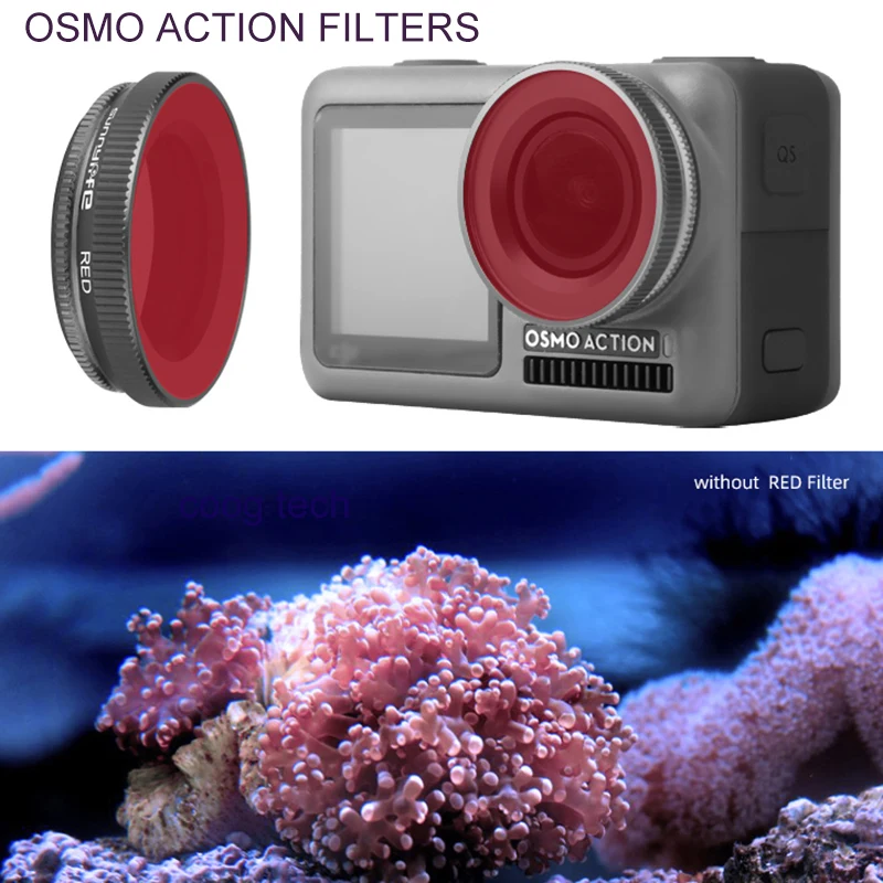 

Sunnylife for DJI Osmo Action Camera Lens Filters Red Purple ND NDPL CPL UV Polar Fiter Kit for Osmo action camera accessories