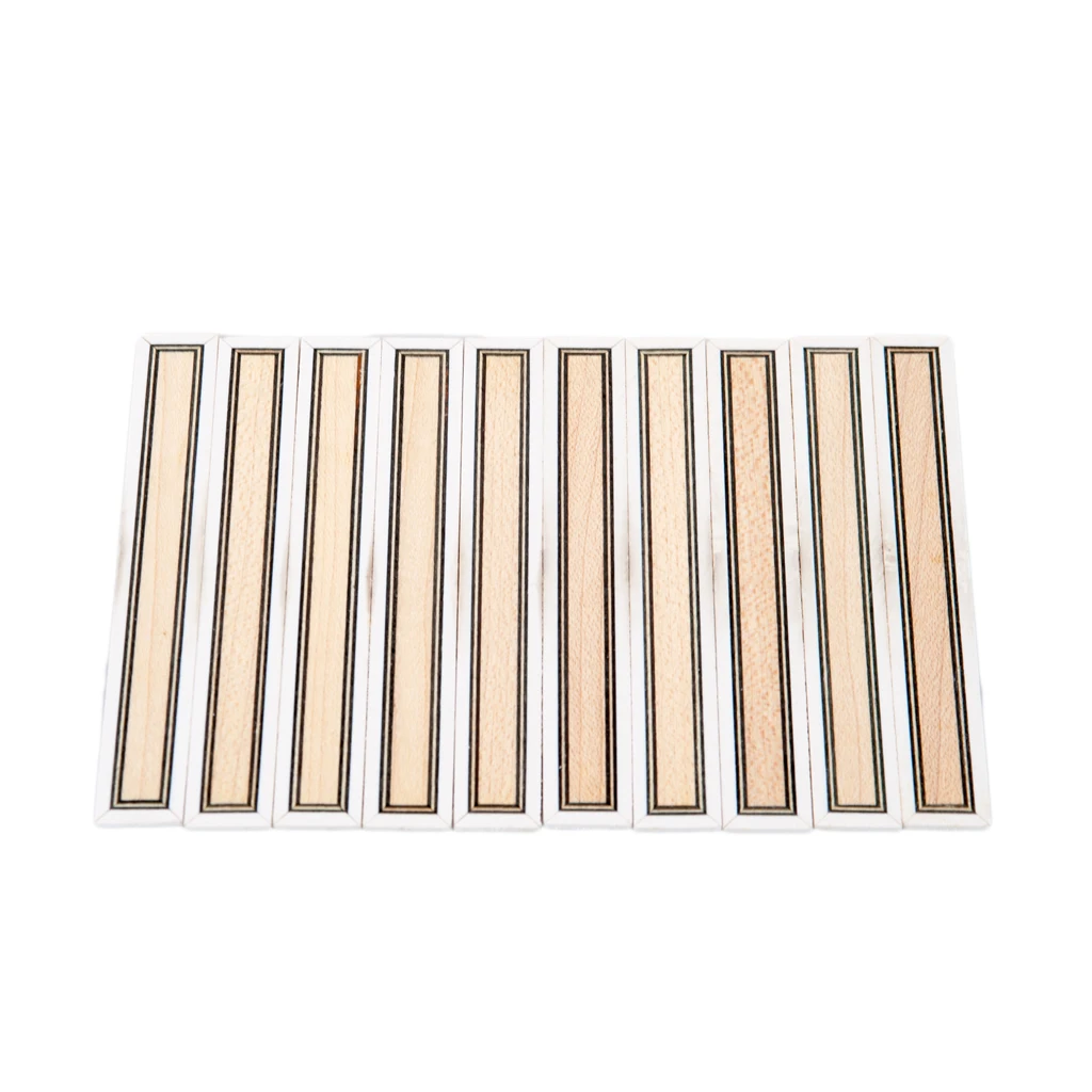 

10PCS Classical Guitar Bridge Tie Blocks Inlay PVC Maple Frame Series Parts Accessories NA-32