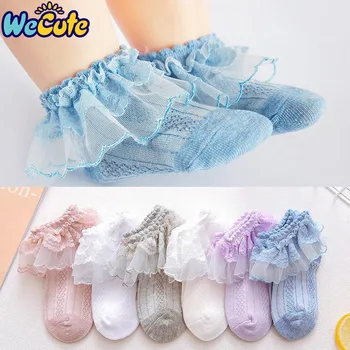 

Wecute 1pair Mesh Baby Socks Korean Children's Lace Socks Cotton Spring and Summer Thin Lace Princess Socks for Girls